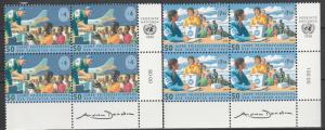 United Nations Vienna #242-3  MNH  Blocks  CV $6.25  (A4971)