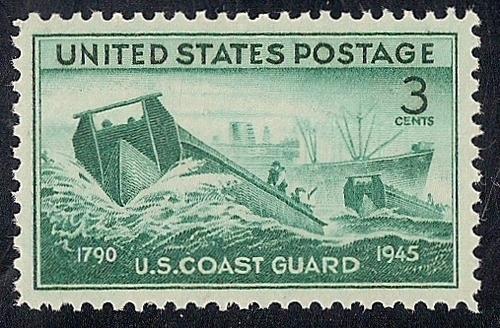 936 3 cent Coast Guard in WW 2 mint OG NH EGRADED XF 92 XXF 