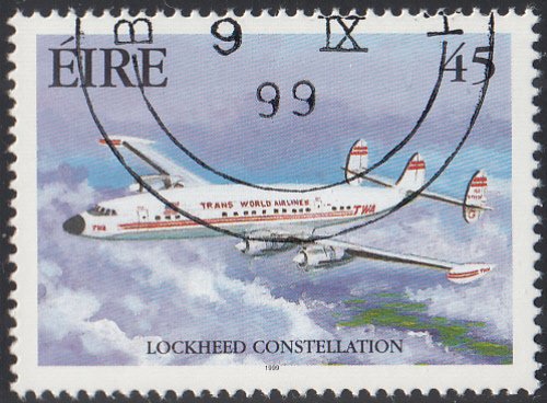 Ireland 1999 used Sc #1204 45p Lockheed Constellation airplane