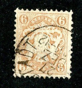 `1870 Bavaria  Sc #25 used cv.$30 ( 1932 WX )