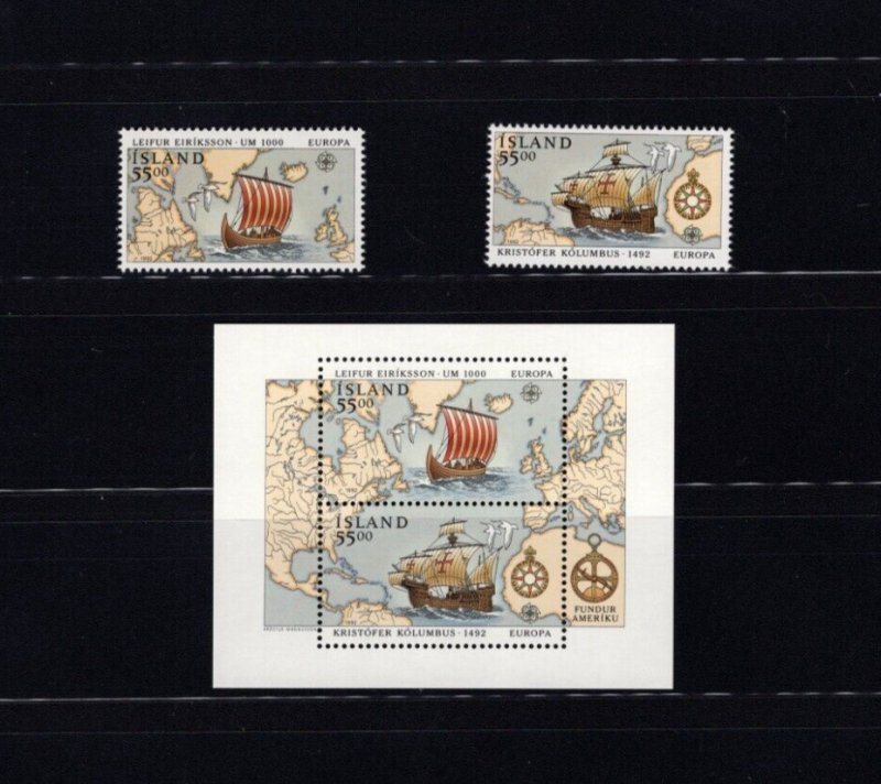 Iceland 749-51 Ships 1992 MNH Complete Set A7SP