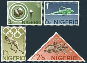 Nigeria 165-168,168a,MNH. Olympics Tokyo-1964.Boxing,High jump,Running,Hurdling.