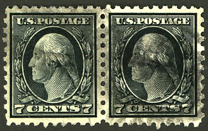 U.S. #430 USED PAIR PERF SEPERATION SML THIN