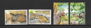 BIRDS - NIUAFO'OU #241-4  MNH