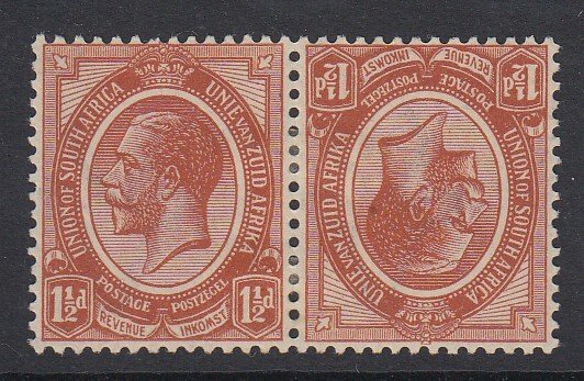 SOUTH AFRICA, Scott 4a, MHR, Tete-Beche pair