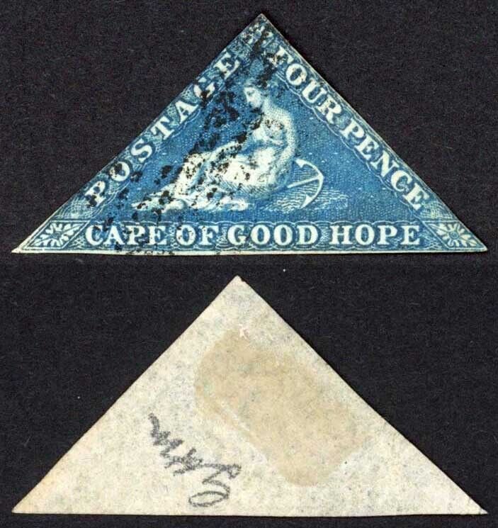 Cape of Good Hope SG6a 4d Blue Cat 90