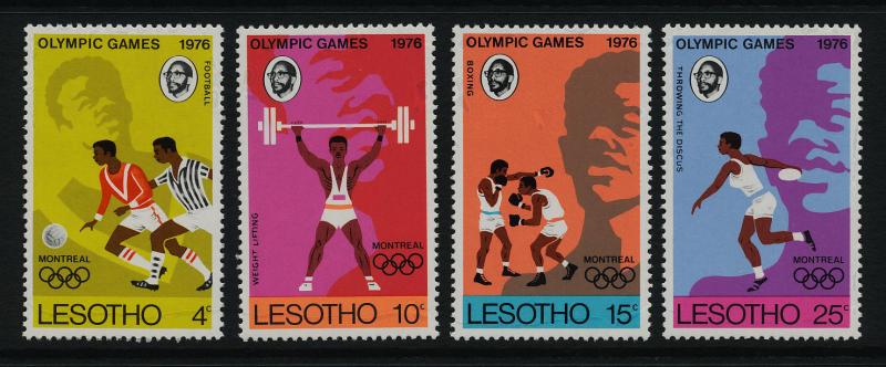 Lesotho 209-12 MNH Olympic Sports, Soccer, Boxing, Weightlifting