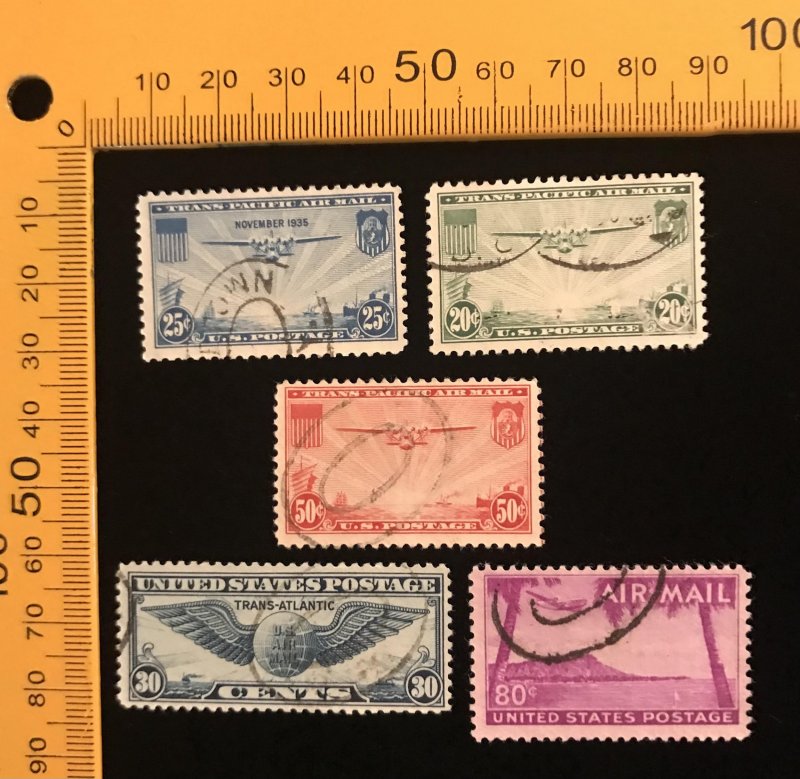 C20,C21,C22,C24,C46 Used US, partial set of 5