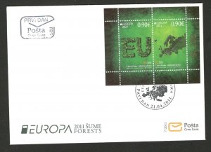 MONTENEGRO- FDC - EUROPA - BLOCK - 2011.