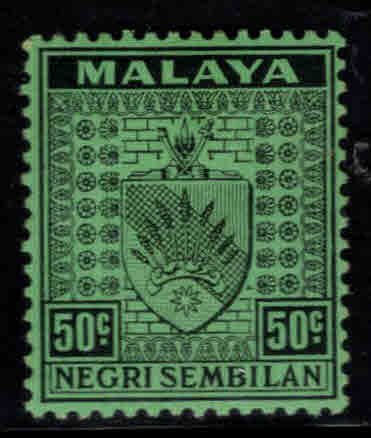 MALAYA Negri Sembilan Scott 32 MH* coat of arms stamp