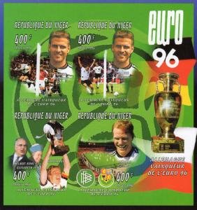 Niger 1996 FOOTBALL EURO'96 GERMANY WINNERS Sheet Imperforated Mint (NH)