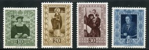 Liechtenstein Scott 266-69 MNHOG - 1953 Art and Portraits Set - SCV $75.00