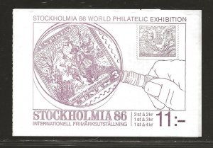 SWEDEN SC# 1588a COMP BKLT/4 FVF/MNH