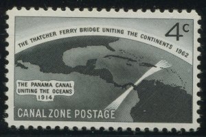 Canal Zone 157a Thatcher Ferry Bridge Missing Silver Error NH with APEX Cert