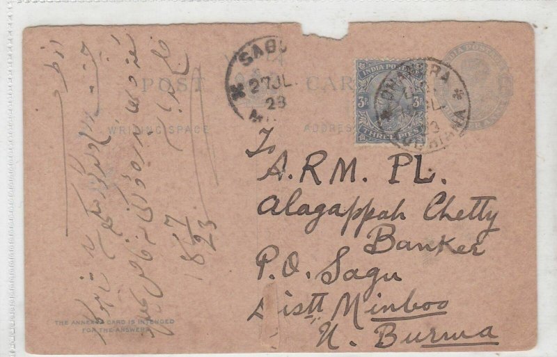 india 1923 stamps card ref 20534