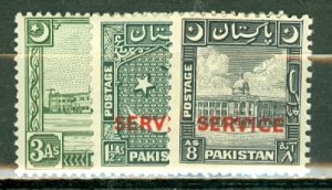 QJ: Pakistan O27-31 mint CV $125; scan shows only a few
