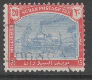 SUDAN SGD15 1948 20m ULTRAMARINE & CARMINE FINE USED