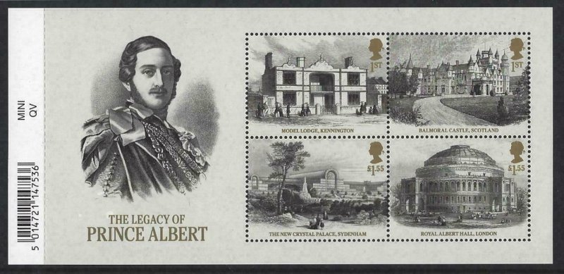 2019 Legacy of Prince Albert Barcode Miniature Sheet UNMOUNTED MINT