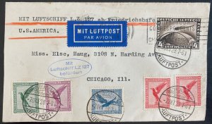 1928 Friedrichshafen Germany Graf Zeppelin LZ127 Airmail Cover to USA Sc#C37