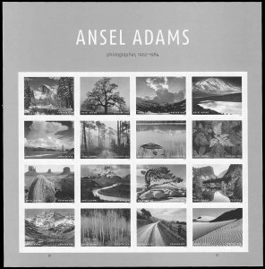 PCBstamps US #5854 Sheet $10.88(16x{68c})Ansel Adams, Landscape, Photo, MNH, (5)