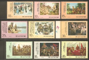 KOREA NORTH Sc# 1307 - 1315 MNH FVF Set9 Mission of Korean Communists