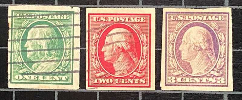 US Stamps-SC# 343 - 345 - Used - SCV =  $27.75