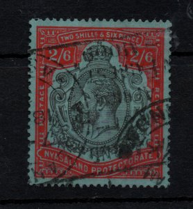 Nyasaland 1921-28 2s 6d black & dp red fine used SG110 WS38426