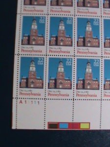 ​UNITED STATES-1987 SC#2337- CENTENARY OF CONSTITUTION-PENNSYLVANIA -MNH SHEET