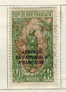 FRENCH COLONIES; CONGO 1924 early Pictorial issue fine used 40c. value