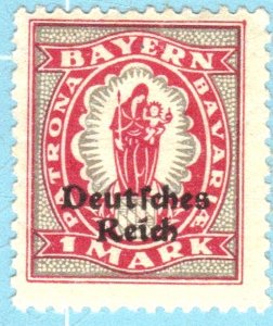 BAVARIA, BAYERN SCOTT# 266 MNH 1m 1920 OVERPRINT