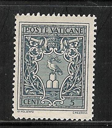 Vatican Scott  91 Mint - 1945 Pope Pius XII Issue