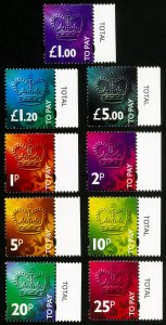 Great Britain Stamps # J104-12 MNH XF