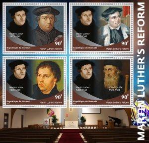 Stamps. Martin Luther Reforma 2023 year 1+1 sheets perforated  NEW