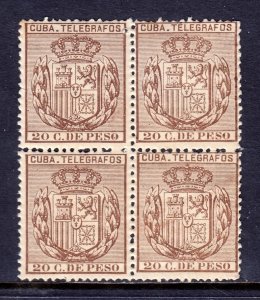 Cuba - Yvert Telegraph #80 - Blk/4 - MNH - See description - YT €18+