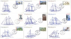 Monaco Sc# 1050-1058 Fleetwood FDC Set/9 unadressed 1977 5.3 Sailor 75th