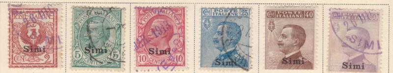 Italy Simi Scott# 1-3, 6-8 Used/MH Overp. #7 is MH