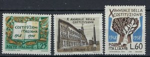 Italy 741-43 MNH 1958 set (an8790)