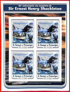 A3273 - SAO TOME & PRINCE, ERROR IMPERF Miniature s: 2017 Shackleton, Antarctica-