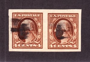 US 346 4c Washington Used XF Pair SCV $62.50