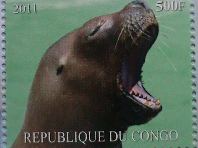 CONGO STAMP-2011 WORLD LOVELY SEA LIONS- MNH STAMP SHEET-VERY FINE