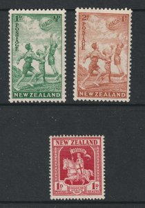 New Zealand x 3 MH early Health stamps