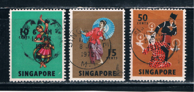 Singapore #88 89 93 Used Dancers (S0449)