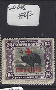 NORTH BORNEO  (PP2811B)  BIRD RED CROSS 4C/24C    SG 245   MOG