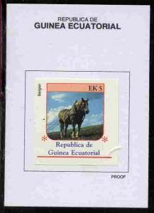 Equatorial Guinea 1976 Horses 5EK Belgier proof in issued...