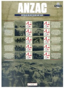 Great Britain. ANZAC 2016. Smiler type.