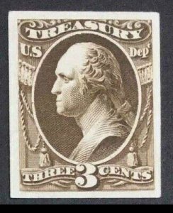 momen: US Stamps #O74P3 PLATE PROOF ON INDIA XF LOT #75415-3