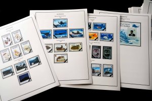 COLOR PRINTED ASCENSION ISLAND 1922-1999 STAMP ALBUM PAGES (104 illustr. pages)