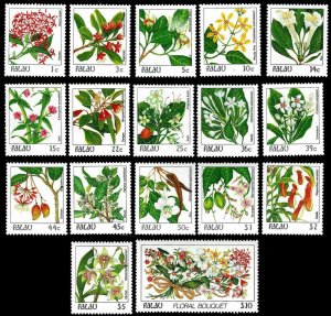 1987-88 Republic of Palau #126-42 Flower Issue - OGNH - VF - CV$39.75 (ESP#3096)