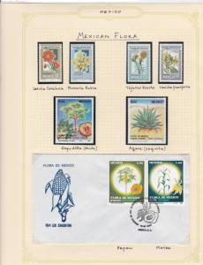 mexico mexican flora / flowers stamps page ref 17241