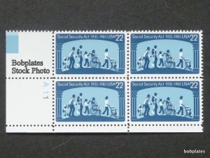 BOBPLATES #2153 Social Security Act Plate Block F-VF NH ~ See Details for #s/Pos